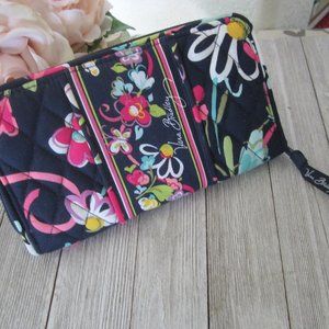 Vera Bradley - Blue Floral Fabric Accordion Wallet
